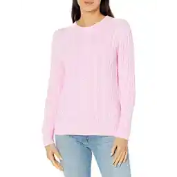 Amazon Essentials womens Fisherman Cable Crewneck Sweater