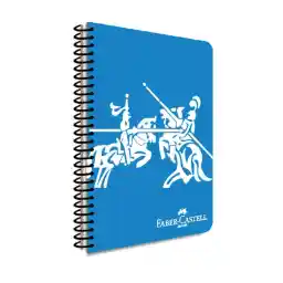 Faber-Castell PP Kapak Knights Canlı Spiralli Defter 80 Yaprak Çizgili