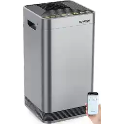 Nuwave Whole House Air Purifiers, Oxypure Smart Air Purifier with 5 Stage Tower Structure Air Filter, Air Quality & Odor Sensors, Sleep Mode for Bedroom, Remove 99.99% of Dust, Smoke, Pollen, Allergen