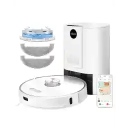 Ultenic T10 Otomatik Çöp İstasyonlu Robot Süpürge, 3000Pa, Beyaz