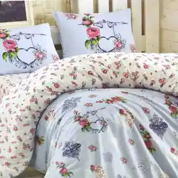 سرویس ملحفه سویل سری رنفورس طرح Verda دو نفره 4 تکه