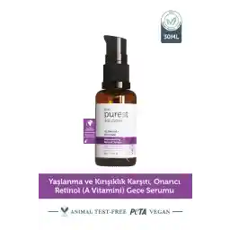 The Purest Solutions Anti-rimpel, herstellend Retinol (Vitamine A) Nachtserum 30 Ml (1% Retinol + Ceramide)