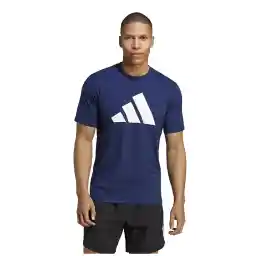 adidas IB8275-TR-ES FR LOGO T DKB Mavi Erkek Yuvarlak Yaka Slim Fit T-Shirt