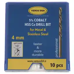 مته فلز ونوس دی اس اچ سایز 4 میلی متر بسته 10 عددی