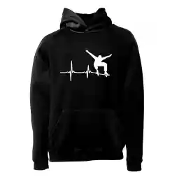 هودی ورزشی اسکیت برد فشن لاین SKTB 53 | مشکی/سفید