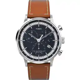 Timex mens Chronograph Watch Waterbury with Leather Strap