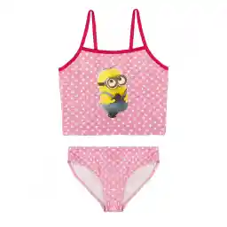 مایو شنا بچه گانه دخترانه دو تکه طرح دار ME | صورتی