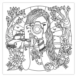 تابلو شاسی رنگ آمیزی زیزیپ مدل 933P20 سایز 20x20 سانتی متر