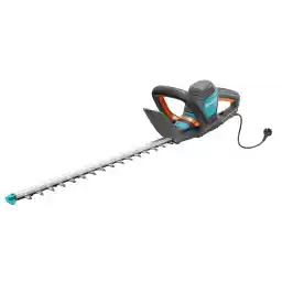 GARDENA Electric Hedge Trimmer ComfortCut 600/55: قیچی پرچین با قدرت 600 وات، طول تیغه 55 سانتی متر، دهانه تیغه 27 میلی متر، دسته ارگونومیک و محافظ ضربه (9834-20).