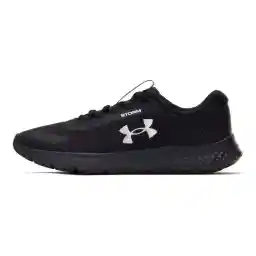 Under Armour Mens UA Charged Rogue 3 Knit Running Shoes, Color: Black/Black/Metallic Silver, Size: 43 EU