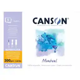 مقوا آبرنگ کانسون مدل Montval کد 300gsm سایز 29.7 × 21 سانتی متر بسته 5 عددی