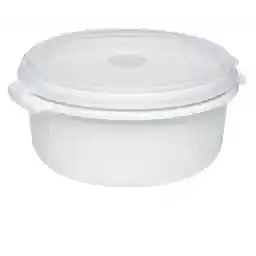 تابه مایکروفر Emsa 450151200 درب دار 1.5 لیتری پلاستیکی سفید Micro Family