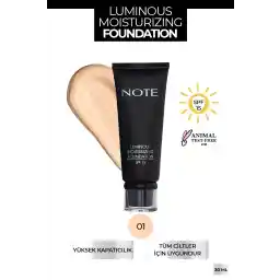 Note Cosmetics Luminous Moisturizing Moisturizing Spf 15 Foundation Concealer 01 Beige