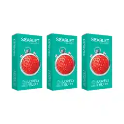 کاندوم اسکارلت مدل LOVELY FRUITY مجموعه 3 عددی