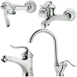 شیرآلات دزلی مدل لاروس Chrome مجموعه 4 عددی