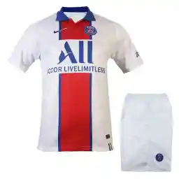 ست پیراهن شورت فوتبال دوم پاری سن ژرمن نایک کیفیتA+ | سفید