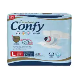 پوشک بزرگسالان کانفی کد Pa7444 سایز لارج بسته 20 عددی