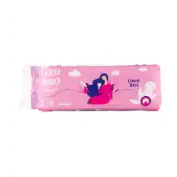 نوار بهداشتی بالدار کلاسیک ضخیم پنبه ای صورتی سایز بزرگ بسته 8 عدد | گود مود