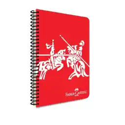 Faber-Castell PP Kapak Knights Neon Spiralli Defter 140 Yaprak Kareli Asorti