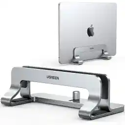 UGREEN Vertikaler Laptop Ständer Aluminium Vertikal Stand Laptopständer Platzsparender Laptop Halter mit thermischer Basis für Laptops,MacBook Air,Pro, iPad,Tablets (grau)