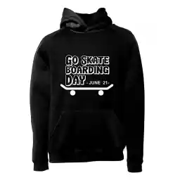 هودی ورزشی اسکیت برد فشن لاین SKTB 31 | مشکی/سفید