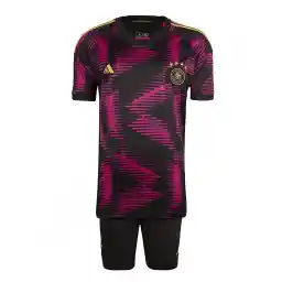 ست پیراهن شورت فوتبال دوم آلمان آدیداس | مشکی/صورتی