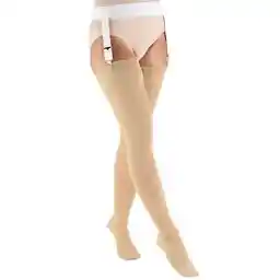Truform 8846, Compression Stockings, Thigh High, Closed Toe, 30-40 mmHg, Beige