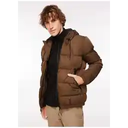 Haki Erkek Kapüşon Yaka Standart Fit Mont D3WM-MNT17