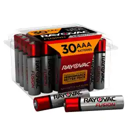 Rayovac Fusion AAA Batteries (30 Pack), Triple A Alkaline Batteries