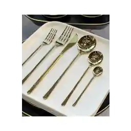 AROW Milano 36 Parça 6 Kişilik Çatal Kaşık Bıçak Takımı Gold Tr-3701