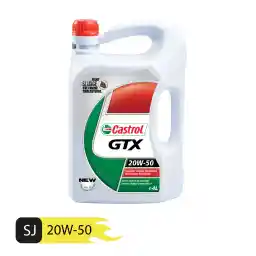 روغن موتور خودرو کاسترول مدل GTX 4L 20W50 SJ حجم 4 لیتر