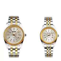 ست ساعت مچی زنانه و مردانه اسکمی مدل 9098 کد 02