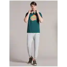 S211809-035 Micro Collection Side Gri Erkek Dar Paça Lastikli Bel Normal Kalıp Eşofman Altı