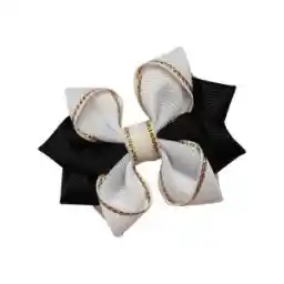 گیره مو طرح پاپیون - سفید و مشکی