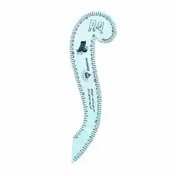 خط کش خیاطی زمرد مدل حلزونی