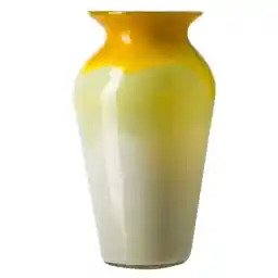 گلدان شیشه ای گالری گل کار مدل سه پوست طرح منظره سایز بزرگ