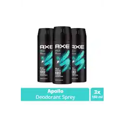Axe Erkek Sprey Deodorant Apollo 48 Saat Etkileyici Koku Vücut Spreyi 150 ml X3 Adet