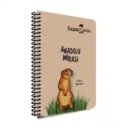 Faber-Castell Anadolu Mirası Spiralli Defter, A4, 120 Yaprak, 70g Kağıt, Çizgili, Dayanıklı Kapak, Kolay Açılan Spiral Cilt, Asorti Renkler