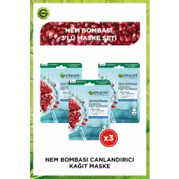 ماسک کاغذی احیا کننده بمب رطوبت گارنیر بسته 3 عددی 28 گرمی