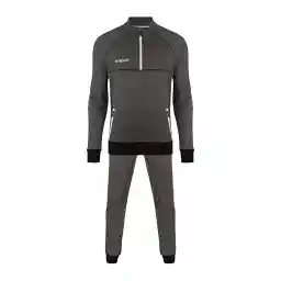 ست هودی شلوار مردانه آلشپرت نیم زیپ اسلش MUH410-102 | طوسی