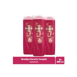 شامپو الیدور کراتین تراپی برزیل هیدرولیز کراتین روغن مارولا ویتامین E 400 میلی لیتر x3