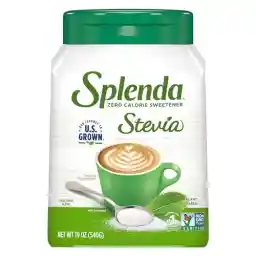 SPLENDA Stevia Zero Calorie Sweetener, Plant Based Sugar Substitute Granulated Powder, 19 oz Jar