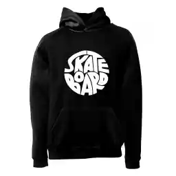 هودی ورزشی اسکیت برد فشن لاین SKTB 09 | مشکی/سفید