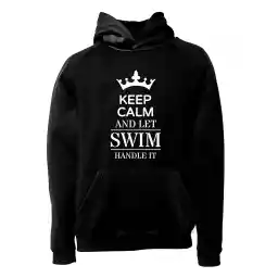 هودی ورزشی شنا فشن لاین SWM 83 | مشکی/سفید