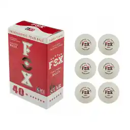 توپ پینگ پنگ فاکس 6 ستاره 40+ T006 بسته 6 عددی | سفید