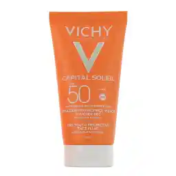کرم ضد آفتاب بدون رنگ ویشی SPF 50 مدل Dry Touch مناسب پوستهای چرب و مختلط حجم 50 میلیلیتر