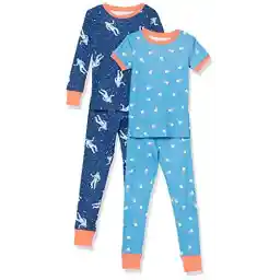 Amazon Essentials Unisex Babies, Toddlers and Kids' Snug-Fit Cotton Pajama Sleepwear Sets - Discontinued Colors