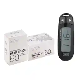 دستگاه تست قند خون آرکری مدل Glucocard 01 Mini به همراه یک بسته نوار تست50 عددی و یک بسته سوزن 50 عددی