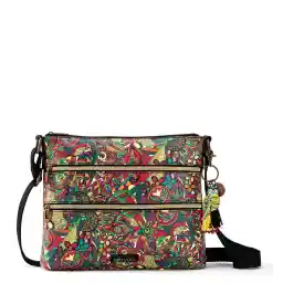 Sakroots Artist Circle Basic Crossbody in Eco Twill, Adjustable Crossbody Strap