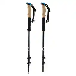 باتوم کوهنوردی اسنوهاک کلیپسی جفتی STPS-310 کربن ABS | مشکی/آبی